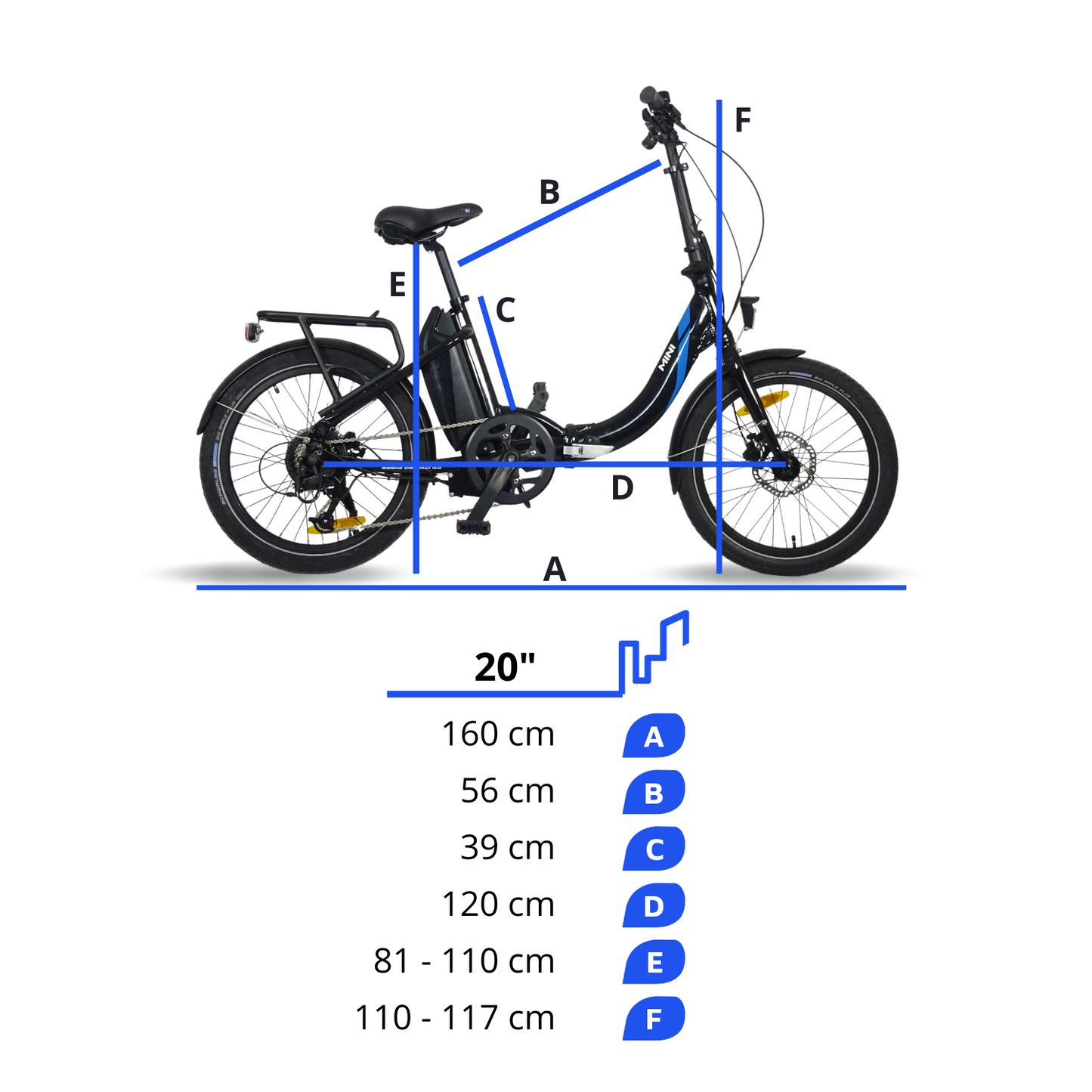 Bici Elettrica Pieghevole Motore Centrale Autonomia 100km