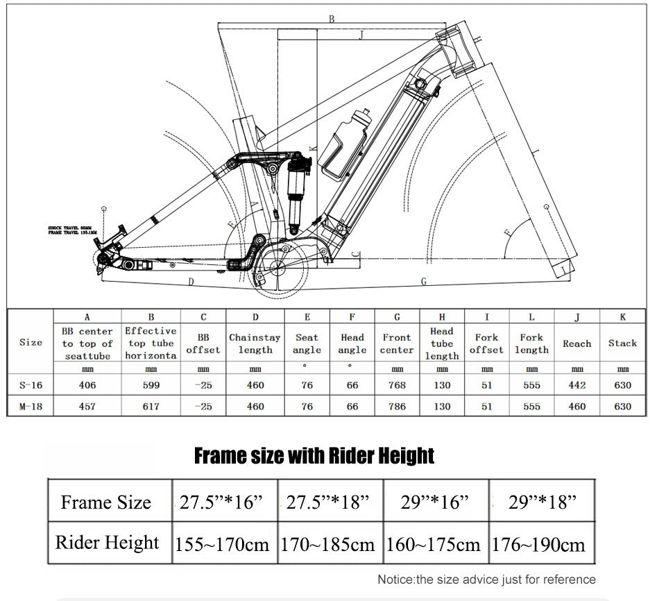 Mountain Bike Elettrica motore centrale 95Nm EON FL ESCURSIONE 150MM