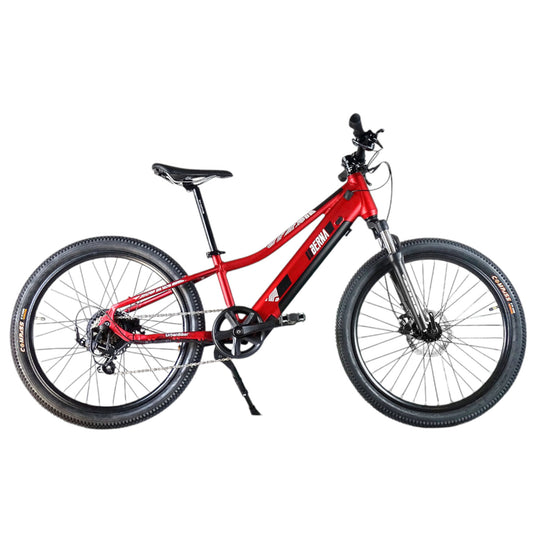 Bici Elettrica MTB Junior BERNA Rosso metallizzato 24 POLLICI