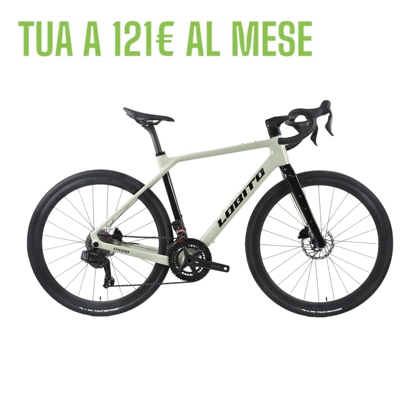 BICI GRAVEL CARBONIO LOBITO GV20, CAMBIO WIRELESS 13V 8,9 kg SPEDIREMO DA GENNAIO 2025