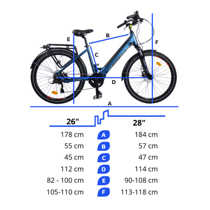 Bici Elettrica Da Citta con motore centrale e batteria integrata 