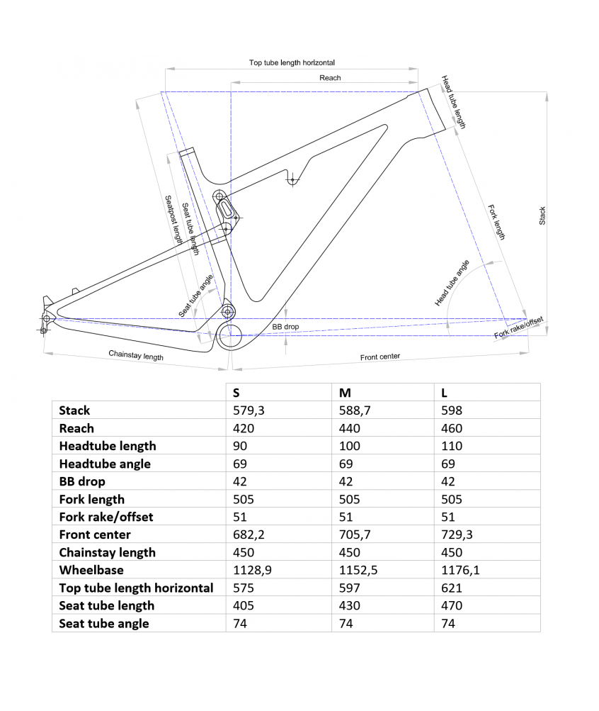 BICI MOUNTAIN BIKE CARBONIO FULL SUSPENDED CROSS COUNTRY MT20R, ROCK SHOX