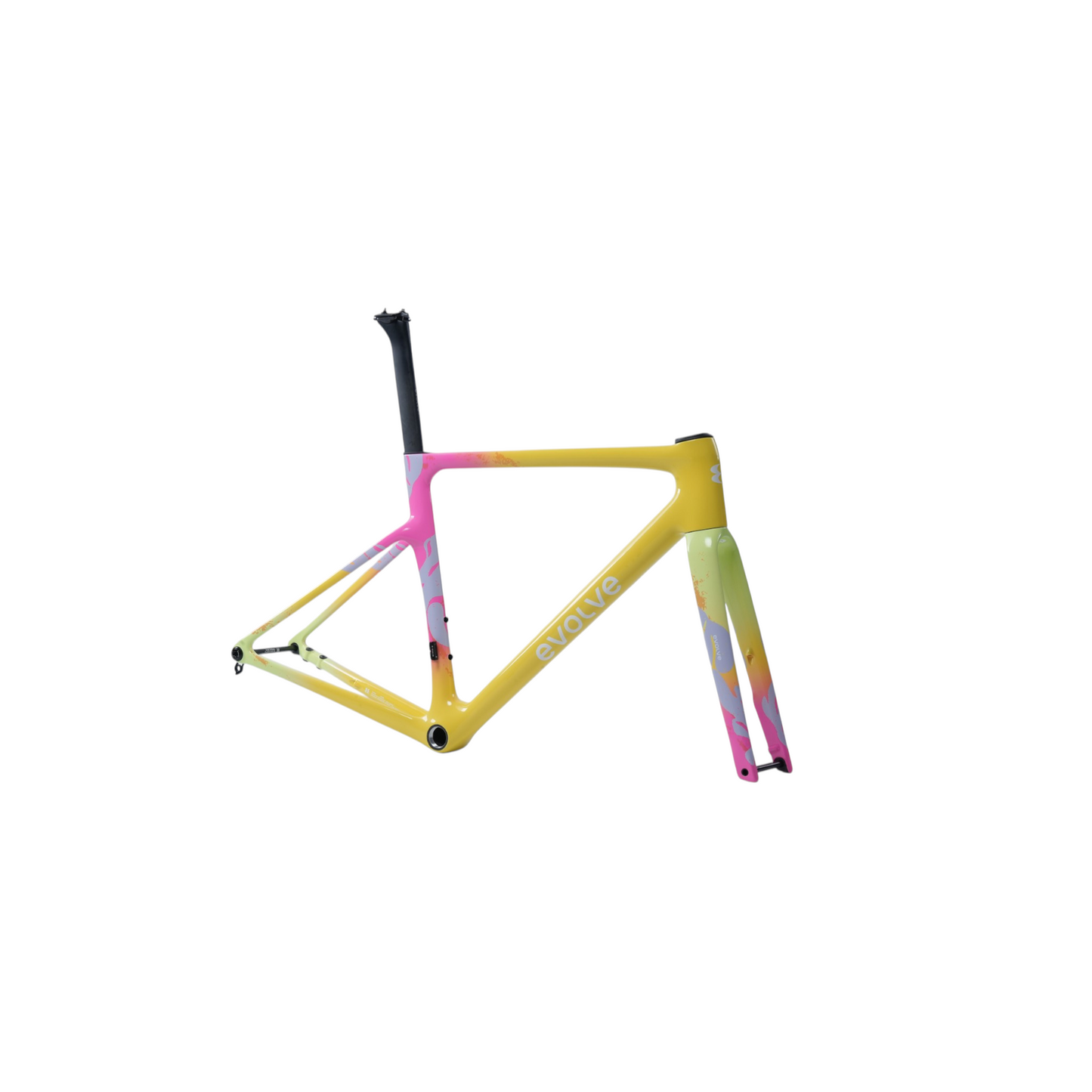 EVOLVE CIMA  "TROPICAL YELLOW" Telaio e Manubrio carbonio 650Gr
