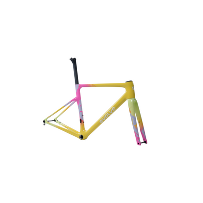 EVOLVE CIMA  "TROPICAL YELLOW" Telaio e Manubrio carbonio 650Gr