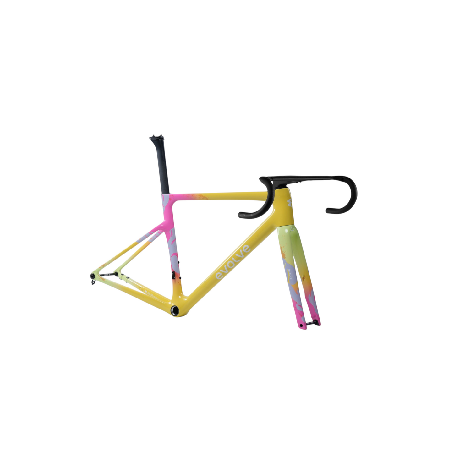 EVOLVE CIMA  "TROPICAL YELLOW" Telaio e Manubrio carbonio 650Gr
