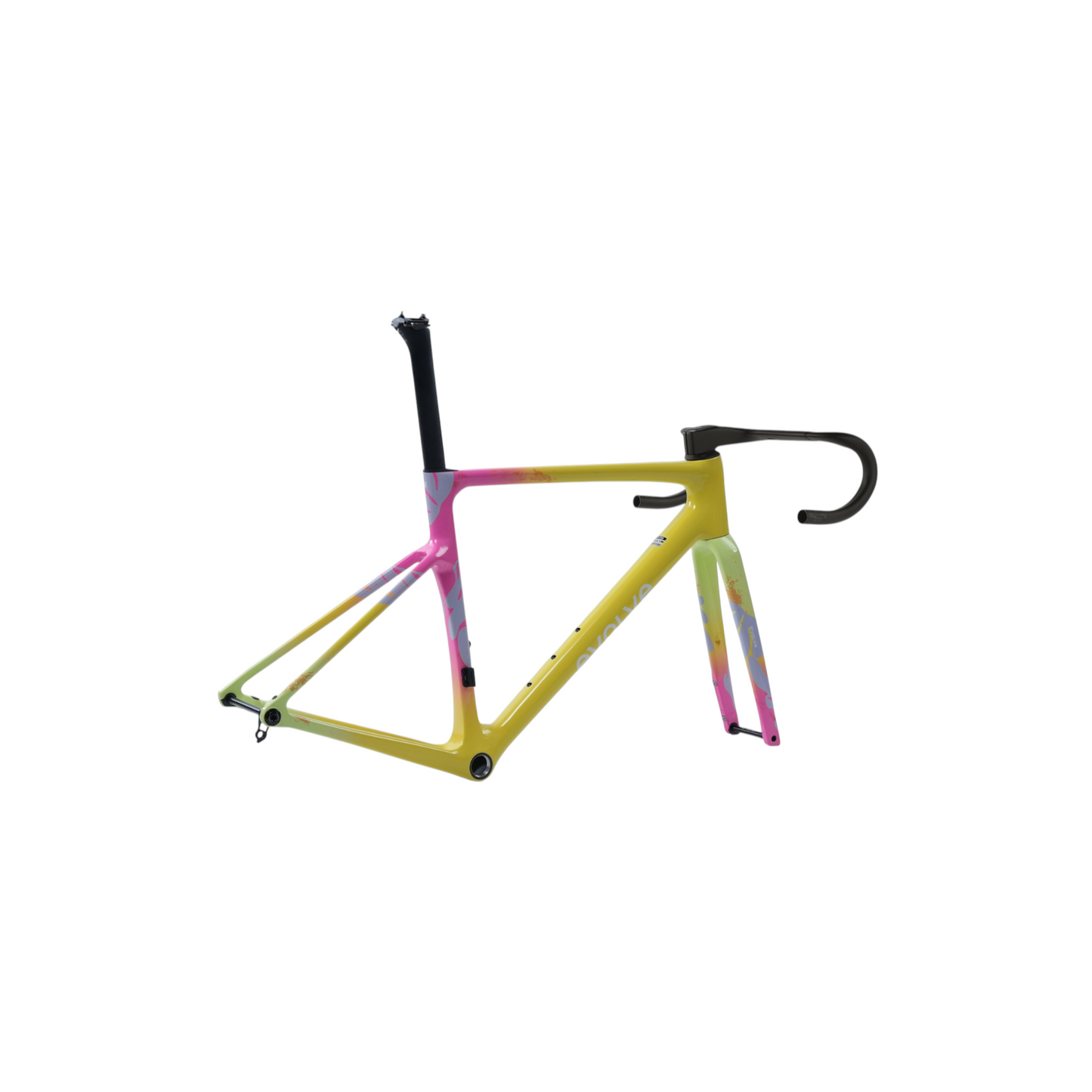 EVOLVE CIMA  "TROPICAL YELLOW" Telaio e Manubrio carbonio 650Gr